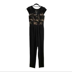 SOIEBLU Lace detail jumpsuit in black small EUC